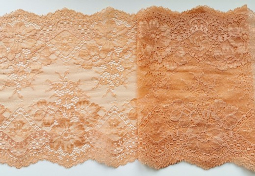Эластичное кружево, темный беж-золотистый, 22см (Артикул: EK-1011), м