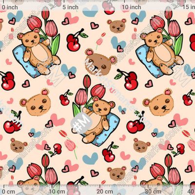 Мишки, черешня, мишки Тедди. by Daria Kotlubaeva  201 DPI