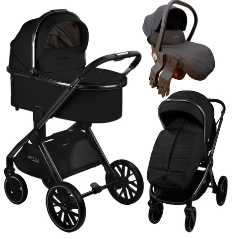 Детская коляска AmaroBaby Motus Premium Ecco 3 в 1 черный