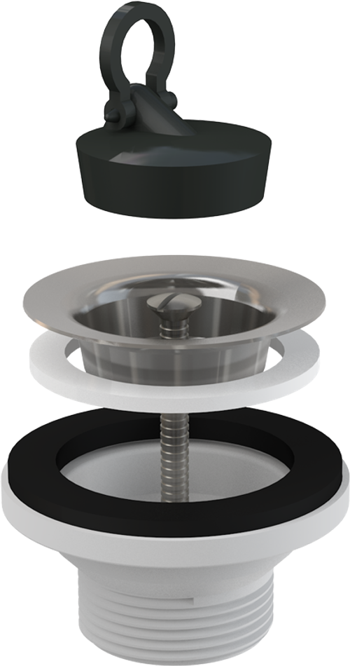 Водослив для раковины Alcadrain 5/4" с нержавеющей peшeткой, 63 мм (A31)