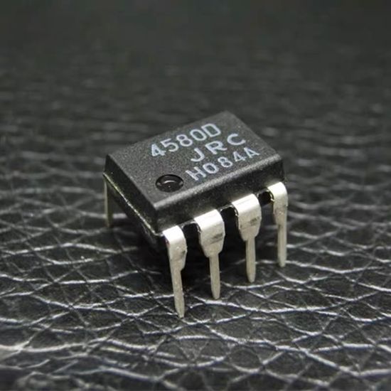 Микросхема JRC4580D (NJM4580D) / DIP8, Сдвоенный аудио операционный усилитель