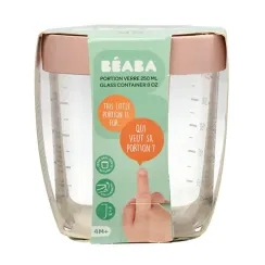 Стеклянный контейнер Beaba Glass Portion Jar 250 ml Old Pink