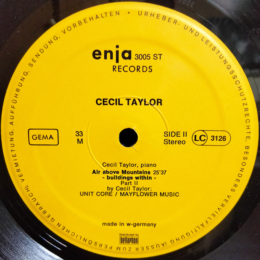 Cecil Taylor / Air Above Mountains - Buildings Within (LP)