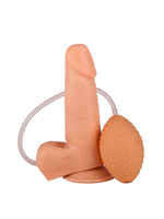 Реалистичный фаллоимитатор на присоске с грушей - 15,5 см. (Цвет: телесный)