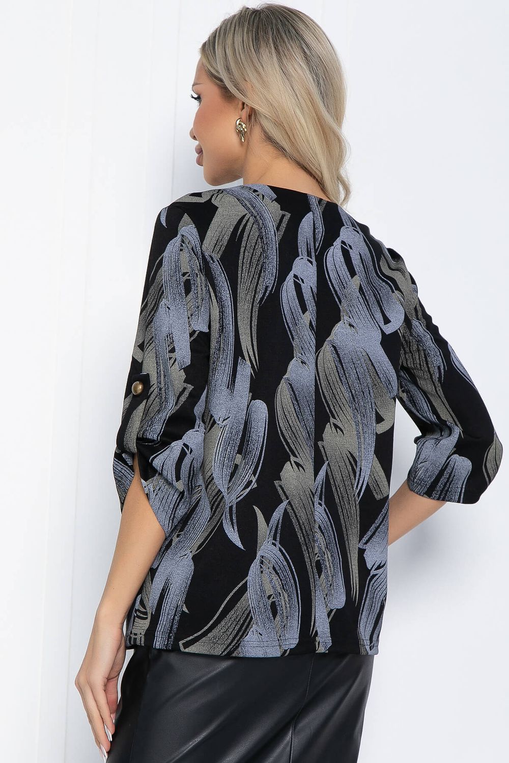 Джемпер Дэрби (черный/штрихи) Б12448-10 LT Collection