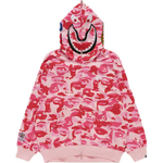 A Bathing Ape X Kidsuper Camo Shark Full Zip Худи розовый