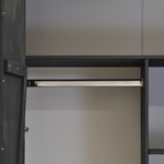 Шкаф для одежды деревянный 2 двери Мадейра 104х59х211 см из массива сосны, с полками и штангой