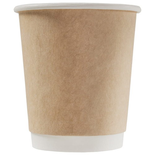 Стакан бумажный 350 мл, диаметр 90 мм, 2-слойный, полный объем 400 мл, крафт, 25 штук