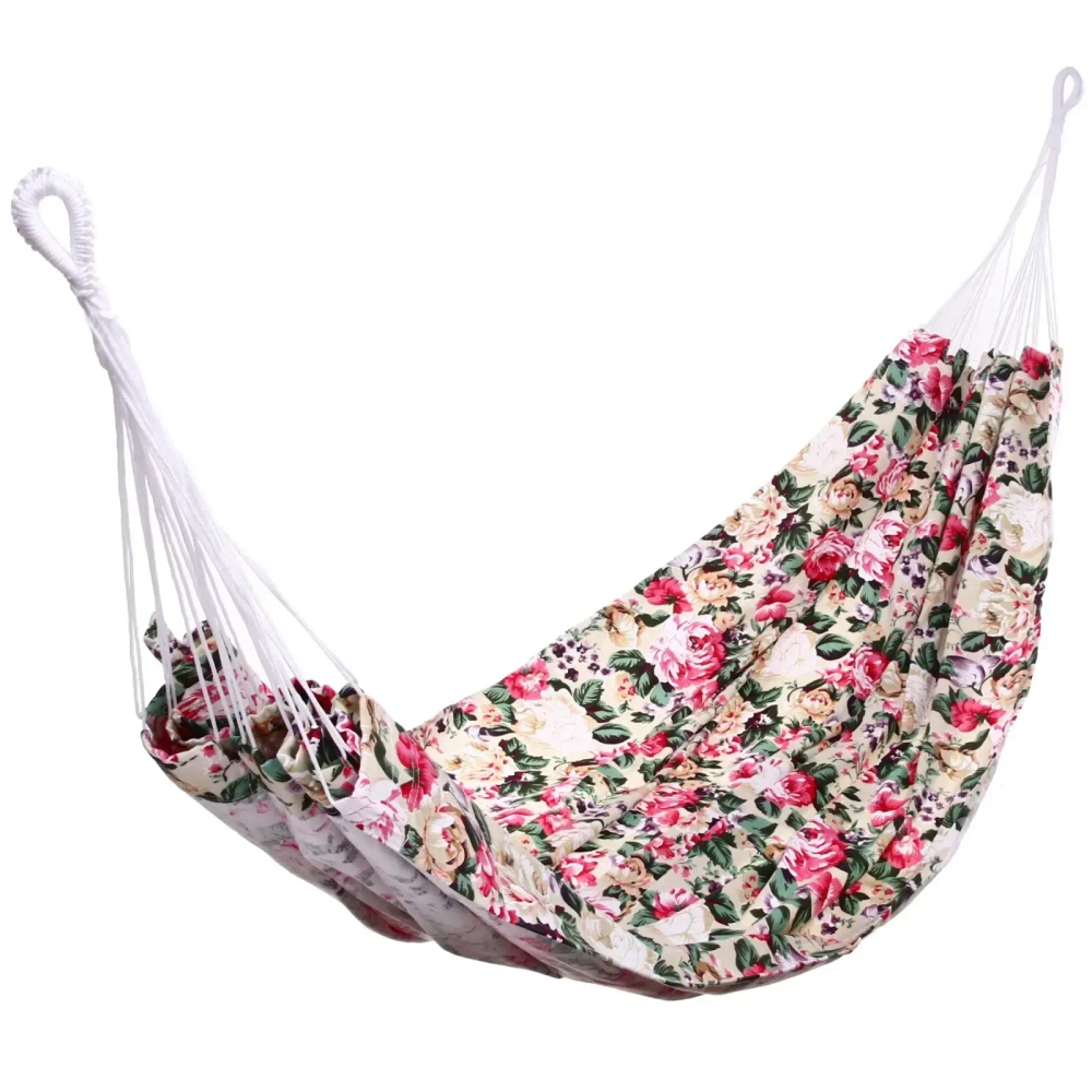 Гамак 200*150см «Цветочный рай» подвесной, х\б