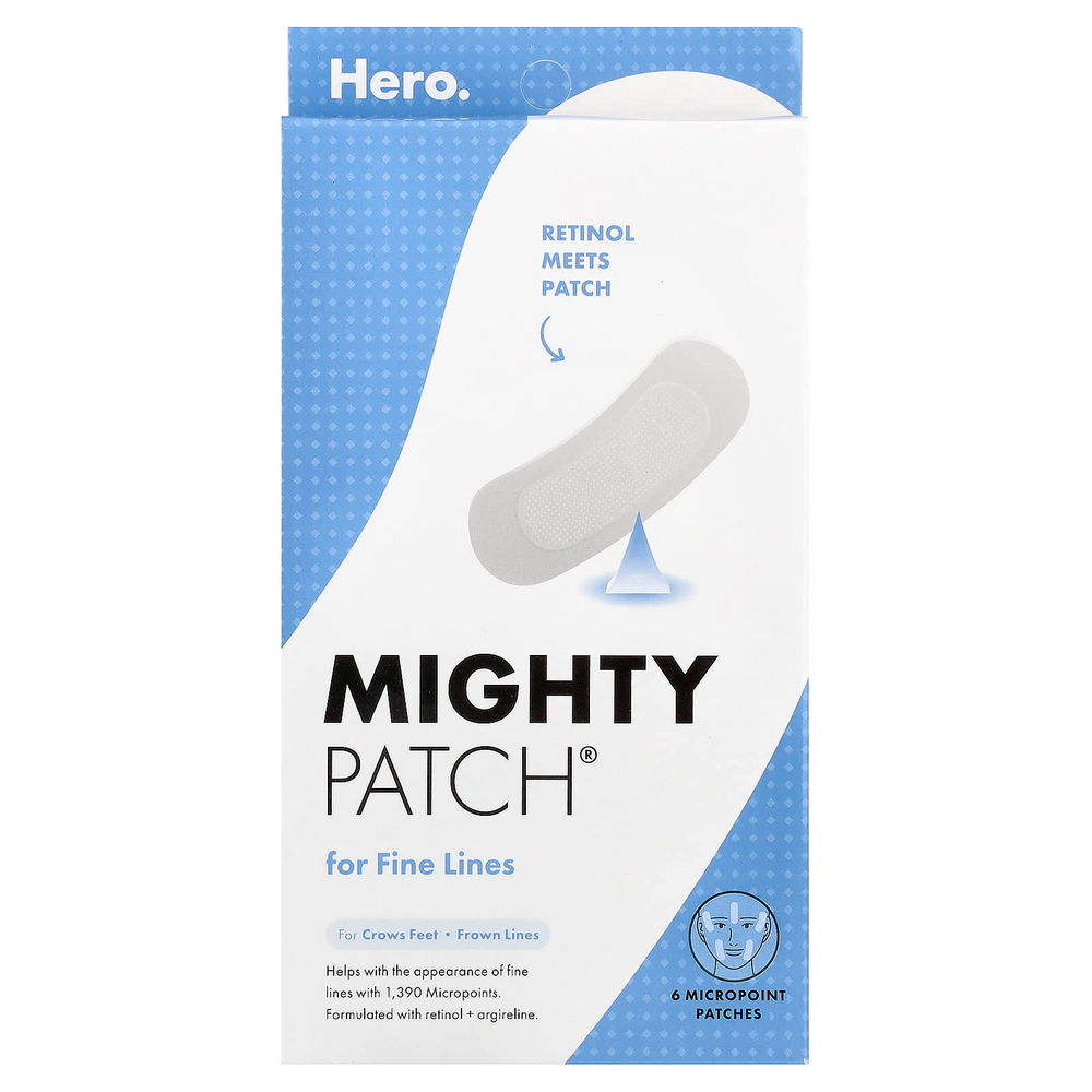 Hero Cosmetics, Mighty Patch®, от мелких морщин, 6 патчей в виде микроточек