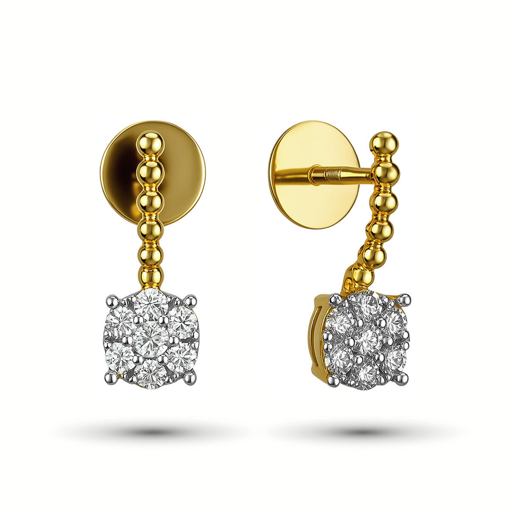 Серьги из жёлтого золота 585 пробы ш/к 2000001847404