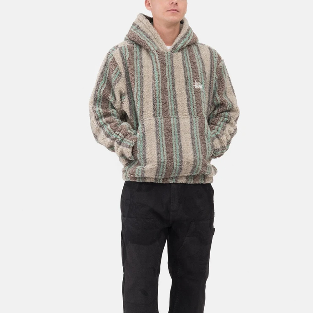 Stussy 21FW Sherpa HOODIE 118438 TANN 118438 TANN 28 200 HARDLUX