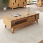 Стол журнальный ALINA из дерева, цвет светлое дерево/ черный