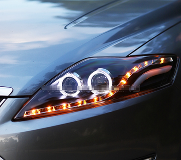 Передние фары Форд Мондео 4 2007-2013 V1 type [Комплект Л+П; ходовые огни; динамичный поворотник; электрокорректор; би LED линза]