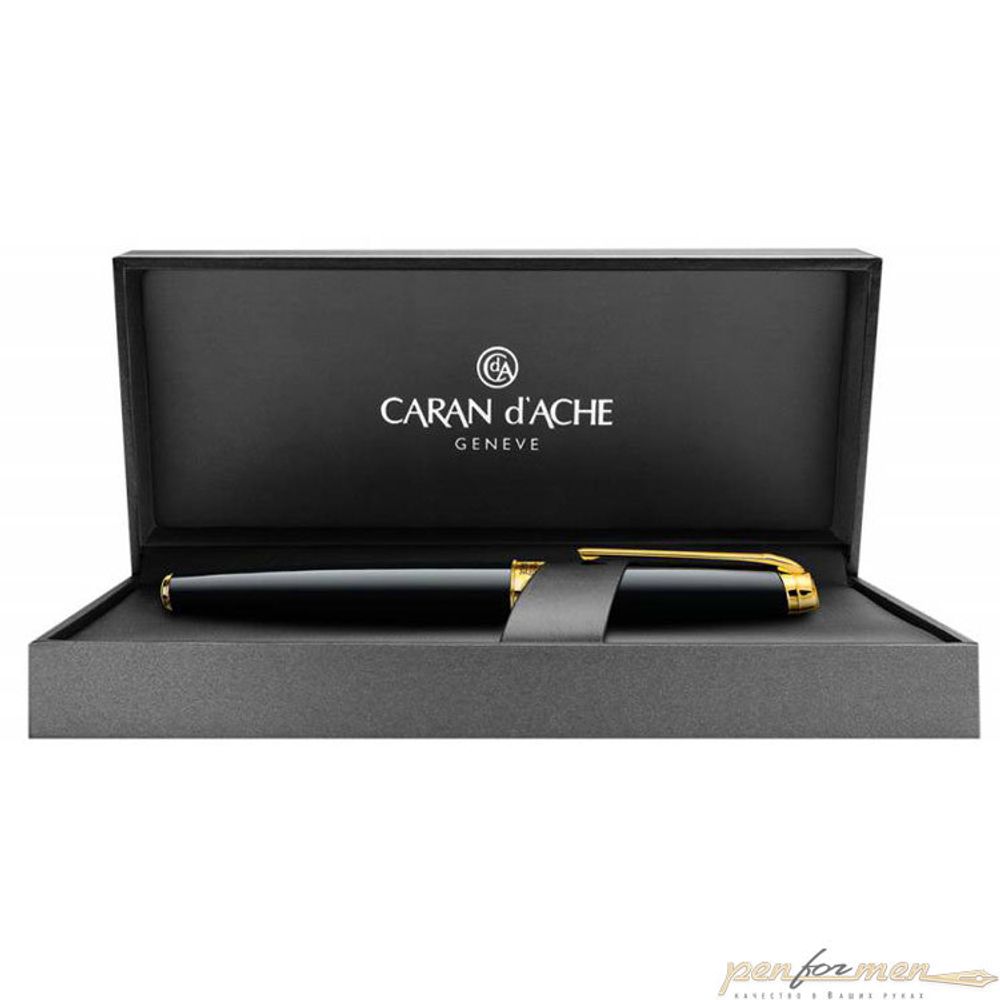 Роллер Carandache Leman Ebony black lacquered GP в коробке (4779.282)