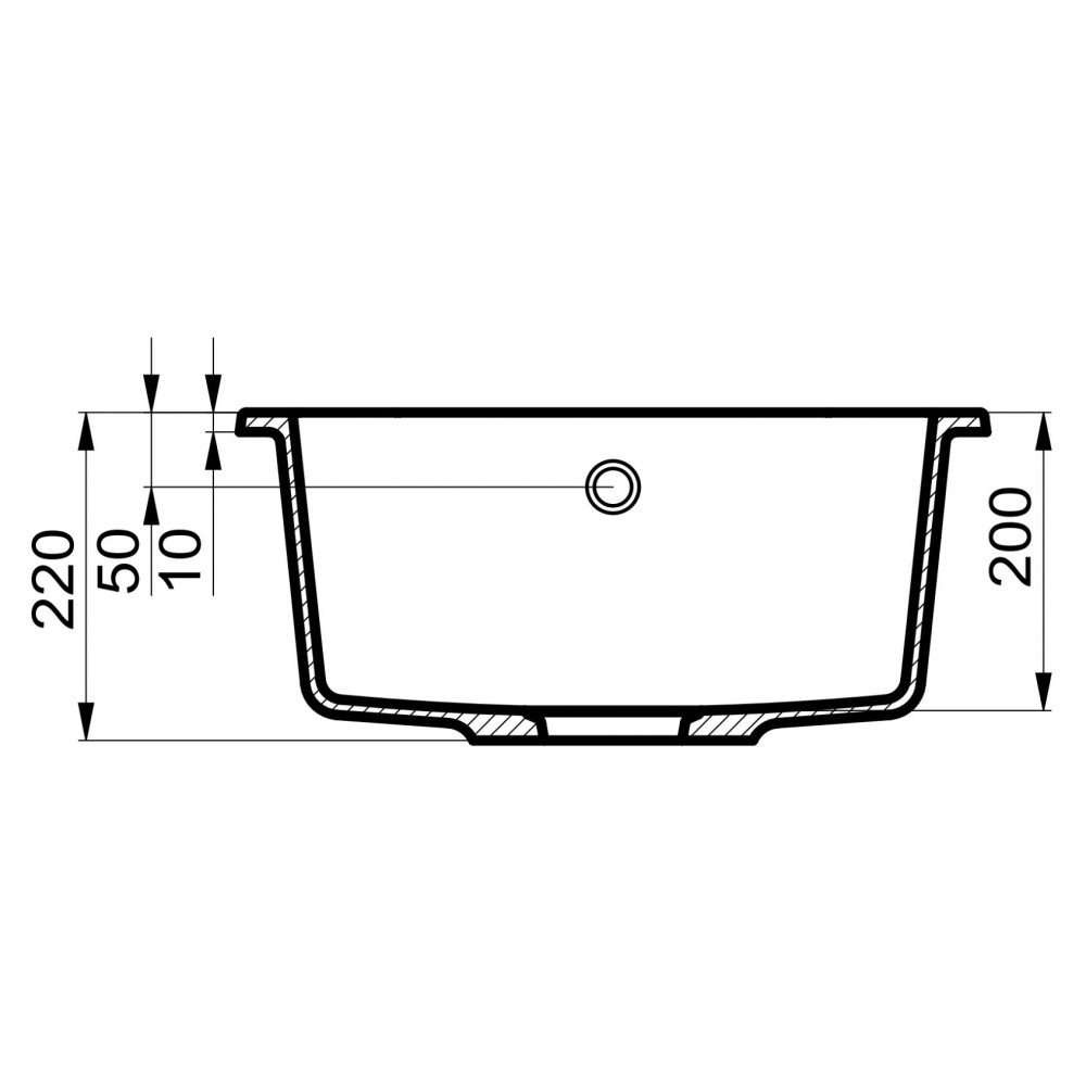 Мойка для кухни MILACIO Navarra 78 Cuarzo MC.77053, серый металлик