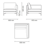 1 местный модуль левый ENZA HOME PARMA EH72519