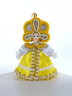 Кукла-подвеска сувенирная Потешного промысла в русском костюме.