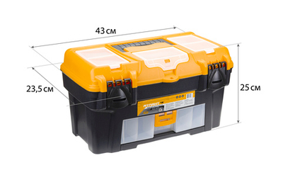 Ящик для инструментов 18 "АТЛАНТ" с консолью и секциями М2924