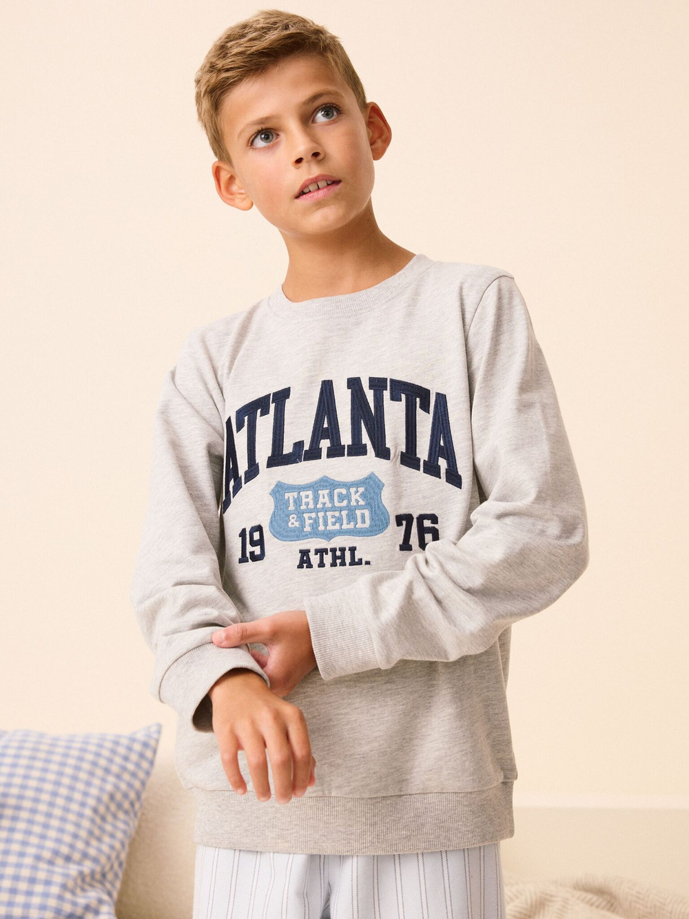 Пижама для мальчика Next 399-502, Серый, Голубой