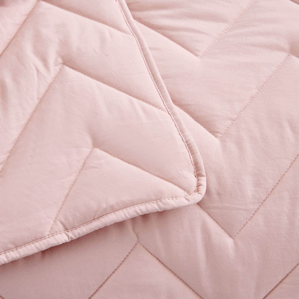 Покрывало 160х220 и наволочка 50х70 Sofi De MarkO Робби светло-розовое