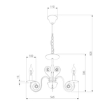 Классическая подвесная люстра 60018/3 белый с золотом