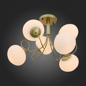 SL717.202.06 Светильник потолочный Золотистый/Белый E27 6*40W ACINI