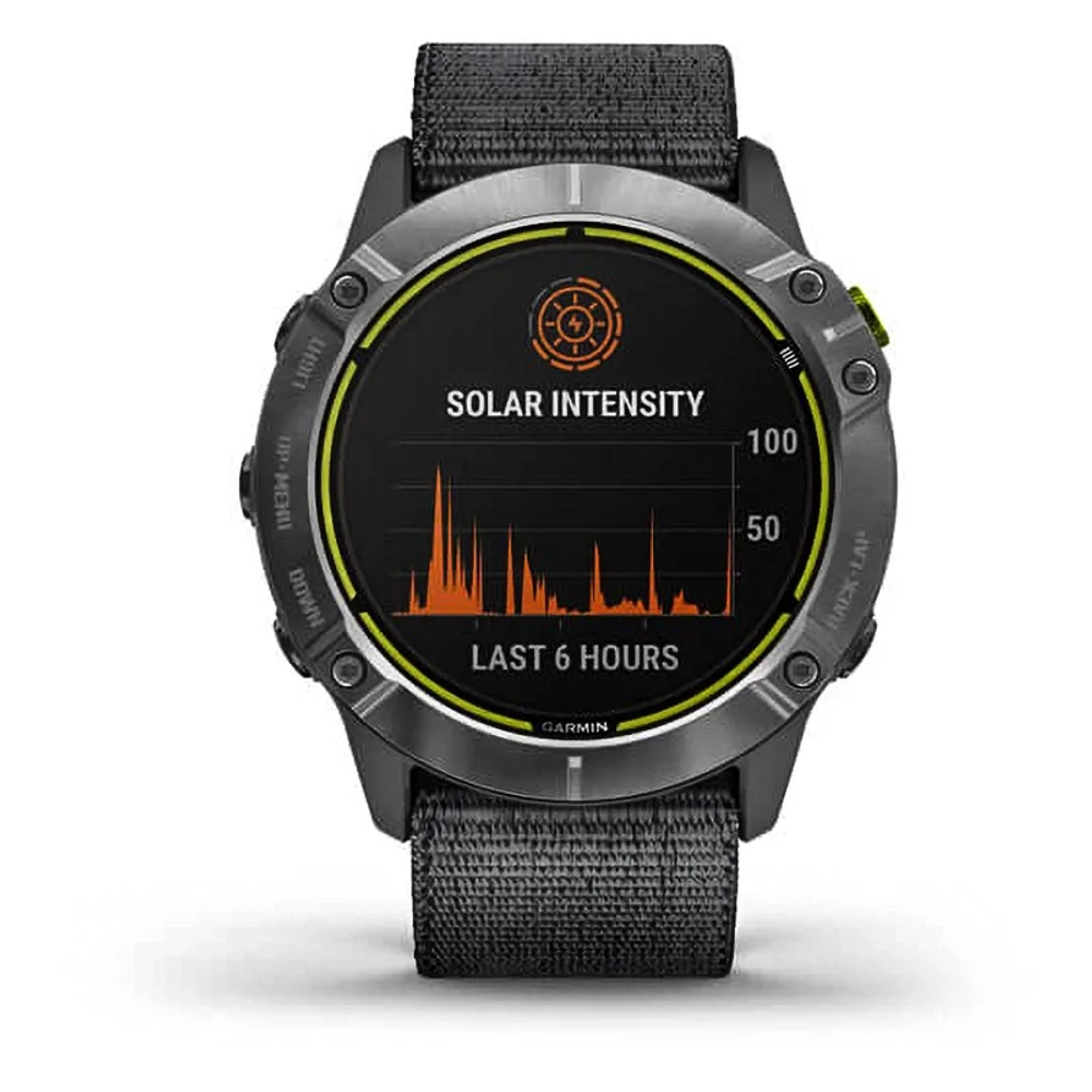 Часы для экстремальных видов спорта Garmin Enduro стальной корпус и серый нейлоновый ремешок UltraFit 010-02408-00