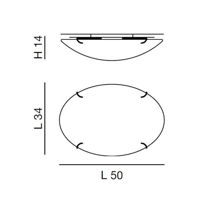 Настенный/Потолочный светильник IDL 250/50PF chrome