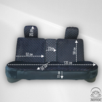 Универсальный чехол на весь салон из велюра в черном цвете с красной нитью