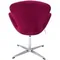 Кресло Swan, малиновая экозамша