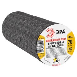Изолента ЭРА 47592 прорезиненная на Х/Б основе 20мм x 350мкм 70г | Изолента