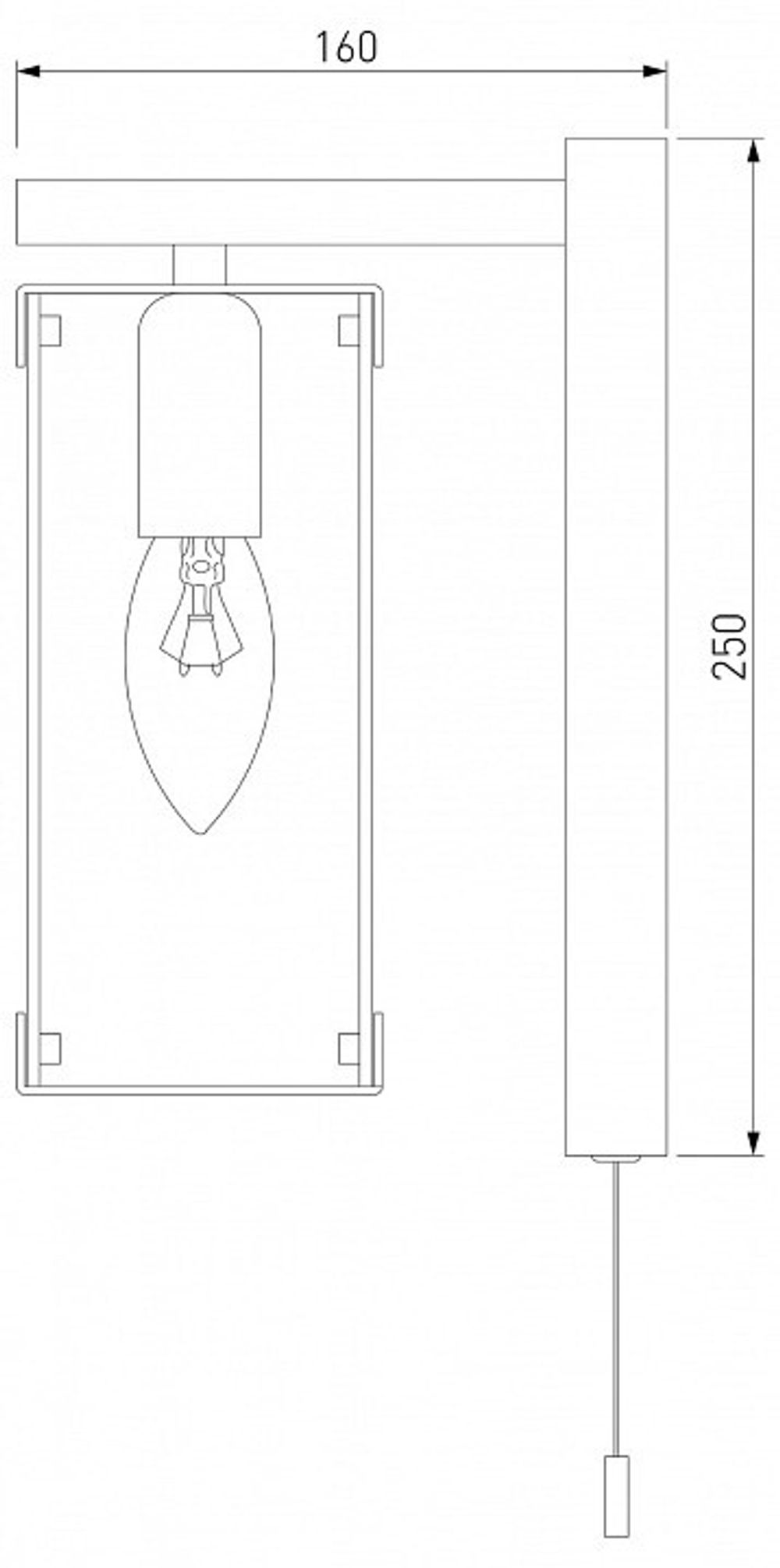 Бра Eurosvet Aragon 60116/1 черный
