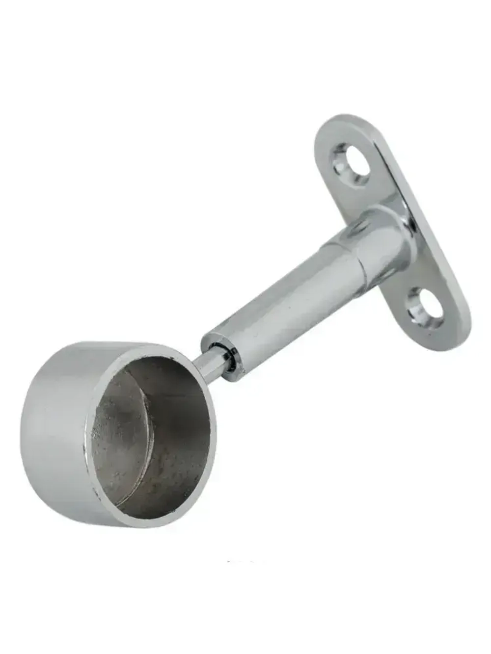 Держатель трубы d25 мм регулируемый торцевой (хром) - 1 шт