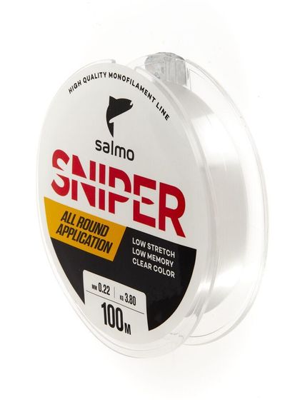 Леска монофильная Salmo Sniper Clear 100 м, 0,22 мм