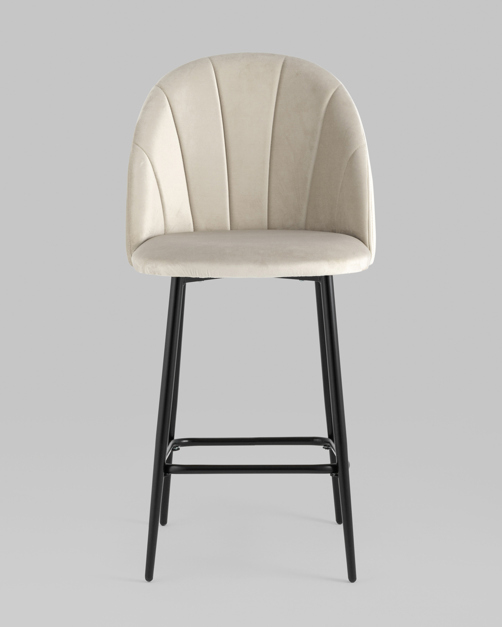 Стул полубарный Логан SN велюр бежевый