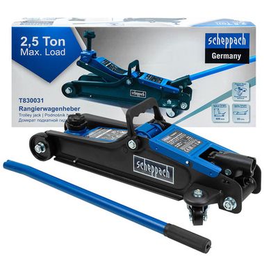 Домкрат подкатной гидравлический 2.5т (h min 90мм, h max 400мм) Scheppach SCH-T830031