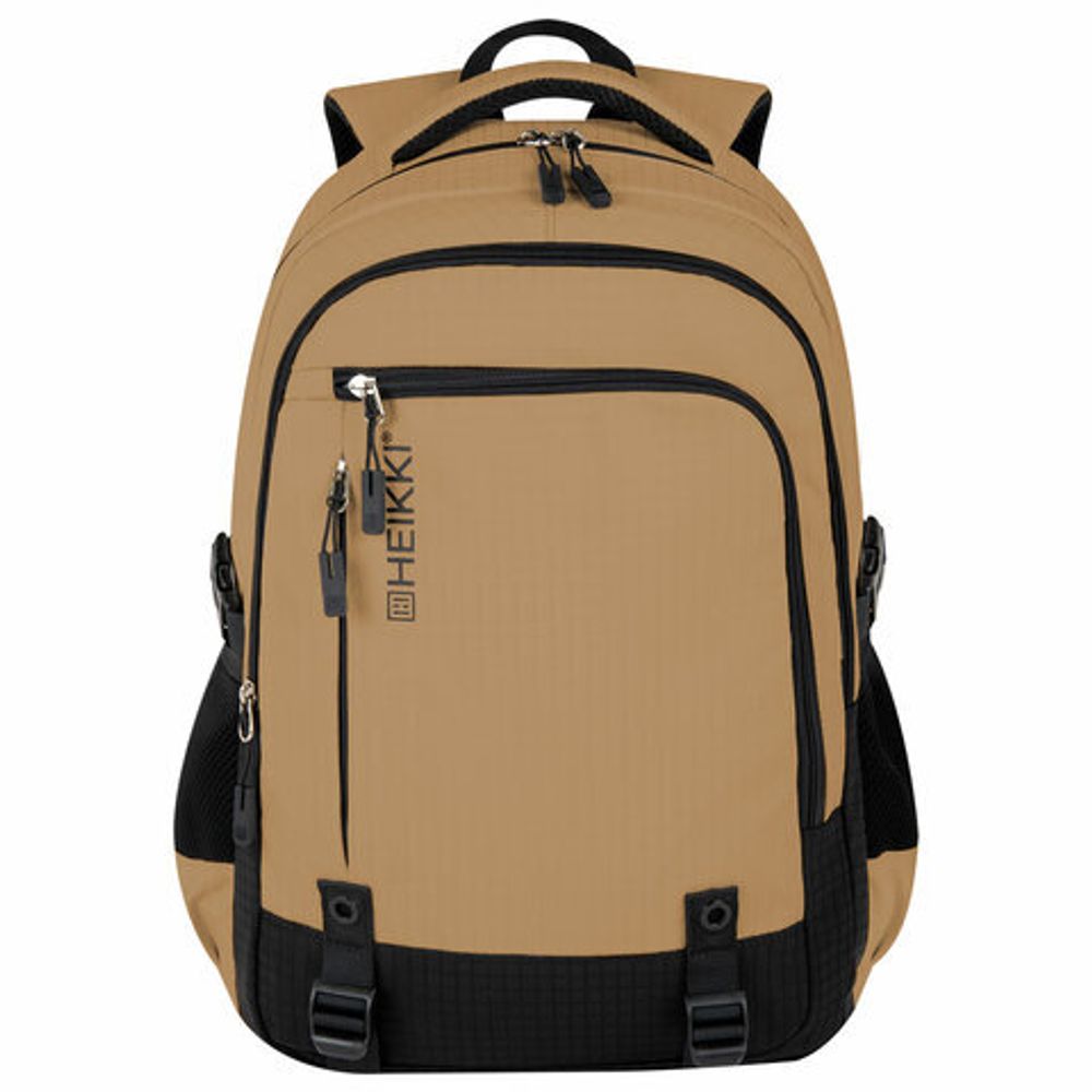 Рюкзак HEIKKI VALUABLE (ХЕЙКИ) универсальный, 2 отделения, отделение для ноутбука, бежевый, 48x33x19 см, 273870