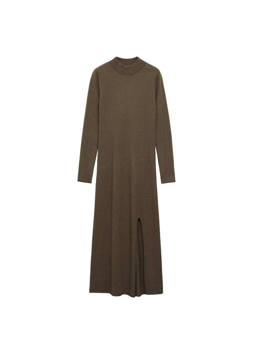 Трикотажное платье с разрезом