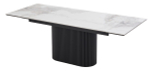 Стол М-City DISAUR Ария 160 Pandora Light, керамика, Черный каркас
