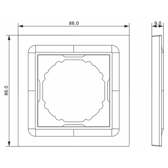 Рамка 1-я,  Wave матовый кашемир,  серия A07