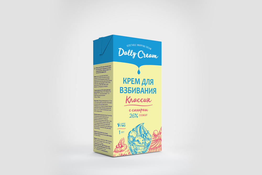 Dally cream Крем для взбивания с сахаром, 26%, 1л