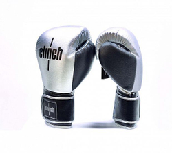 Перчатки боксерские Clinch Punch 2.0 серебристо-черные C141
