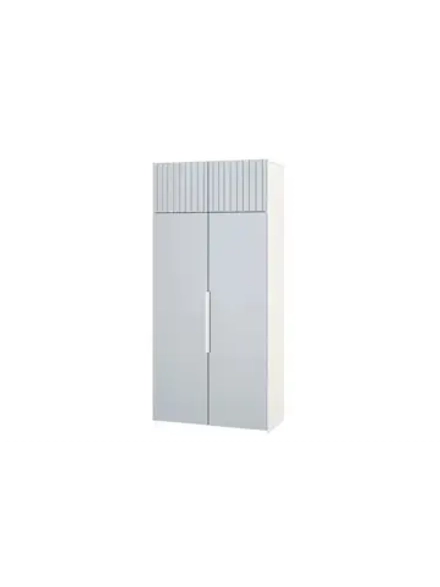 Шкаф для одежды распашной с полками Белый 100х57х220