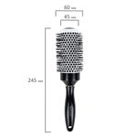Расческа для укладки волос термобрашинг 24,5х6х4,5 см, круглая, продувная, черная, MONTE VITA (МОНТЕ ВИТА), 457418