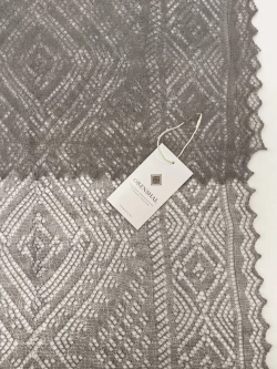 Оренбургский пуховый палантин А14060-03 серый