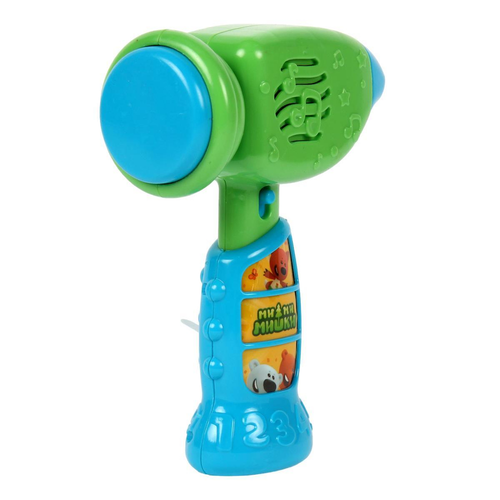 Веселый молоток "Ми-ми-мишки" 26 песен, мелодий, фраз и звуков.свет.коробка бат. (Умка)