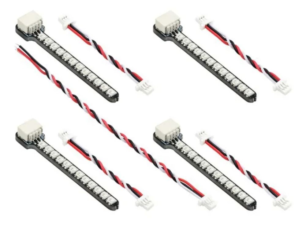 Светодиодная полоска ws2812 3x3 mm с кабелем (комплект 4 шт.)