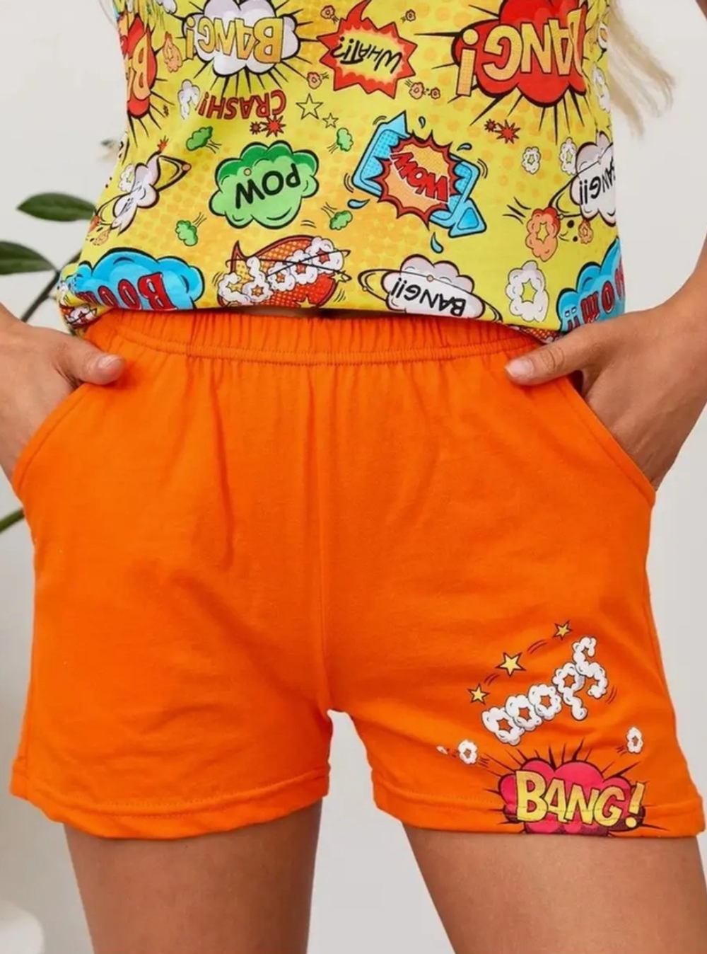 Пижама х/б шорты+футболка УшФ001