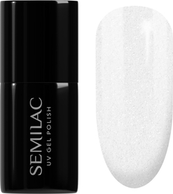 Semilac UV Hybrid Black & White - Гибридный лак для ногтей оттенок 091 Glitter Milk, 7 ml